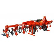 Bineuses agricoles 4F/G100/6F/8F - Damax SRL - capacité trémie 400-900L - éléments à ressorts flexibles et accessoires disponibles_4