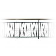 GC3413 Barrières urbaines Urban'NT - en acier avec montants en fer plat et main courante en bois exotique_4