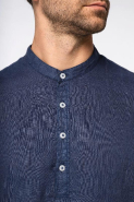 Chemise écoresponsable homme - Col Mao - Lin délavé - Réf: NS507 - Native Spirit_4
