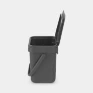 Petite poubelle à compost écologique et compacte 3 litres - Brabantia Sort & Go - Grey_4