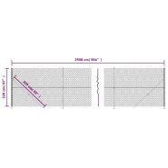 Vidaxl clôture à mailles losangées avec bride anthracite 2,2x25 m 153999_4