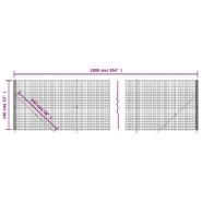 Vidaxl clôture en treillis métallique avec bride anthracite 1,4x10 m 154291_4
