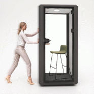 Cabinet acoustique 1 personne Domus - Mobel Linea - Chêne moyen , Gris anthracite , Gris_4