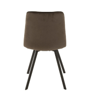 Chaise Milena marron - métal laqué noir et velours doux - design élégant et confortable_4