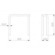 Av3311 arceau urbain Paillade - Urban'NT - en acier - Ø60 mm - hauteur 800 mm - appui-vélo_4