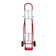 Appareil de transport de rouleaux avec 2 x 3 rouleaux facilitant le déroulage