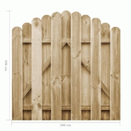 Vidaxl portail de jardin bois de pin imprégné 100x100 cm 45327_4