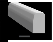 Bordure T2 d'angle vif 50 cm