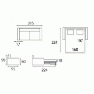 Canapé lit convertible 3-4 places MASTER - Ouverture express 160x197 cm - Matelas 18 cm - Sommier à lattes RENATONISI - Microfibre taupe_4