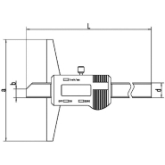 Jauge de profondeur digitale haute qualité - conversion mm/inch - 150 mm - Référence 299150_4