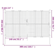 Vidaxl portail de jardin anthracite 300x250 cm acier 154570_4