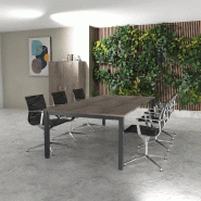 Table de réunion 6-8 personnes Tempo - Mobel Linea - 200, Anthracite, Chêne grisé_4