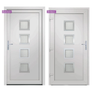 Vidaxl porte d'entrée blanc 108x200 cm pvc 3187841_4