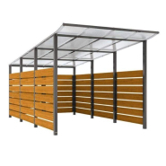 Abri bois Modulo - Largeur 2500 ou 5000 mm - Profondeur 2000, 3400 ou 4800 mm - Toiture en aluminium anodisé - Fabrication Française_4