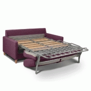 Canapé convertible OGGETTO - Matelas 16 cm - Système express - Sommier à lattes - 120 cm - Renatonisi - Tweed fuchsia_4