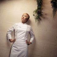 Emotion - veste de cuisine femme - Clément Design - col officier arrondi - coton égyptien premium_4