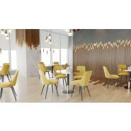 Table de restaurant chic PRAGUE - Piétement personnalisable - Plateaux carrés et ronds jusqu'à 90cm_4