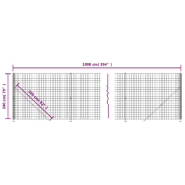 Vidaxl clôture en treillis métallique avec bride anthracite 2x10 m 154310_4