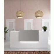 Banque d'accueil droite Delta Plus - Mobel Linea - Blanc, 284, Non, Gris aluminium_4