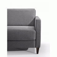Canapé convertible express Oslo Tweed gris graphite - Couchage 140x197 cm - Matelas 16 cm - Sommier lattes Renatonisi_4