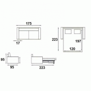 Canapé convertible Premium 120 cm - Sommier à lattes Renatonisi - Matelas Bultex - Cuir vachette marron chocolat_4