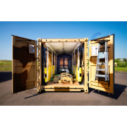 Container militaire déployable métallo-textile, adapté aux postes de commandement, camps et bases vie, postes médicales avancées et hôpitaux de campagne - CMT20
