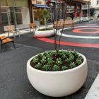 Jardinière en béton Russes - Russes J-71 et J-130 - Blanc / Gris / Ocre - Finition petra 1_4