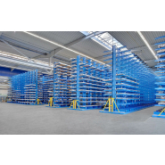 Rayonnage cantilever OHRA pour charges lourdes - bras portant jusqu'à 2 500 kg et montants jusqu'à 10 000 kg_4
