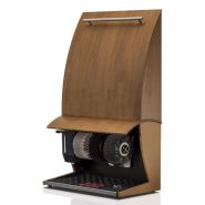 Cireuse à chaussures Nature Plus - Design élégant en bois véritable - Distributeur de cirage 0,75L - Brosses en crin et laine_4