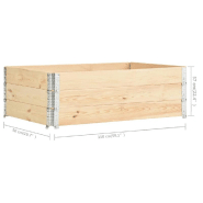 Vidaxl colliers de palette 3 pcs 50x150 cm bois de pin solide 310055_4