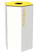 Borne de Tri Hexatri - 50L en acier poudré anti-UV avec ouverture calibrée_4