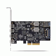 Carte PCIe USB à  5 Ports, USB 3.2 10Gbps, Carte PCI Express avec 4x USB-C et 1x USB-A interne, Carte_4