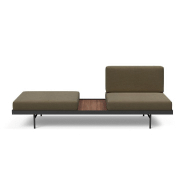 INNOVATION LIVING - Canapé design convertible Puri 195x80 cm en tissu Vivus Dusty Olive avec table en noyer_4