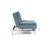 Innovation Living - Fauteuil design Dublexo convertible lit 90x115 cm - Pieds chromés - Tissu Soft Indigo_4