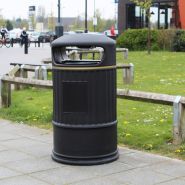 Poubelle publique en plastique recyclé - Modèle HERITAGE personnalisable, résistante et élégante_5