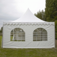 Tente pagode professionnelle avec système sécurisé de glissière