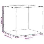 Vidaxl boîte d'affichage transparente 40x36x35 cm acrylique 154916_4