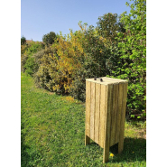 Poubelle tri sélectif en bois durable_5