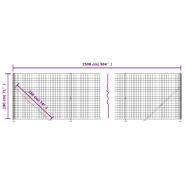 Vidaxl clôture en treillis métallique avec bride anthracite 1,8x25 m 154317_4