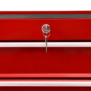 Vidaxl chariot à outils avec 10 tiroirs acier rouge 3056731_4