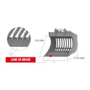 VS 92GD Excavator - Godet Squelette General Duty Cangini - 1200 mm - Lame HB400 et dents DC/DTE_4