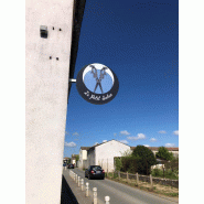 Enseigne Drapeau PVC Ronde Épaisseur 60 mm - Noir_4