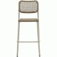 Dante - Tabouret de bar empilable Piètement sable + Corde_4