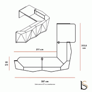 Grande banque d'accueil lumineuse Alpa - MDD - Gris brillant, Droite_4