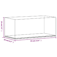 Vidaxl boîte d'affichage transparente 34x16x14 cm acrylique 154901_4