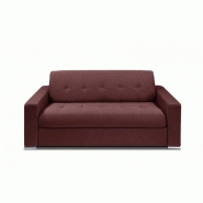 Canapé convertible MOJITO - 2-3 places - Matelas 16 cm - Système express - Sommier à lattes 120 cm - Microfibre bordeaux_4