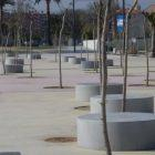 Banc en béton SOL - Banc cylindrique en ciment blanc et gris - Diamètres disponibles_4