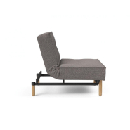 Innovation Living - Fauteuil-lit Splitback Stem convertible 90x115 cm - Pieds obus naturel - Tissu Mixed Dance Grey_4