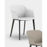 Lot de 4 fauteuils MIZA en polypropylène noir - Piétement 4 pieds - Référence 7980 FR125 - Certifié EN 16139:2013_4