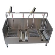 Station de lavage de bottes en acier inoxydable durable